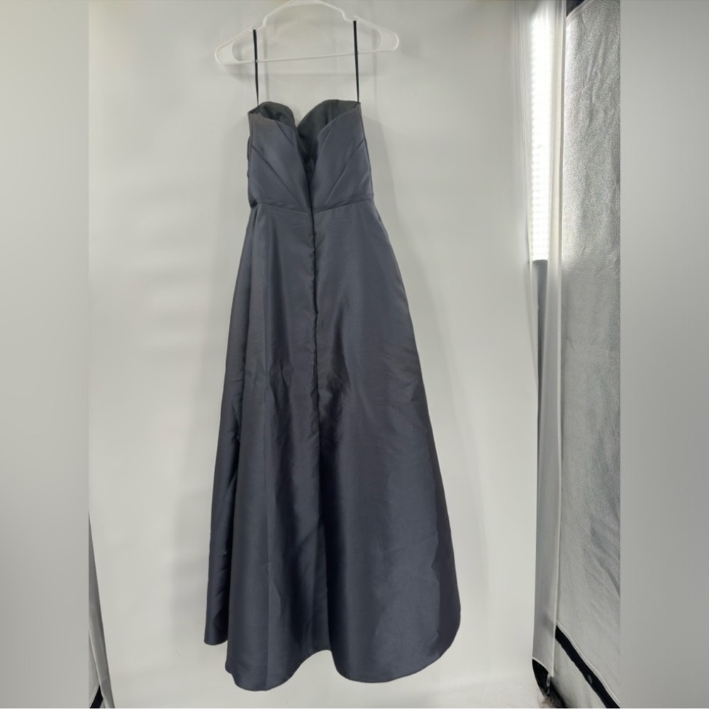 Alvina valenta maids grey strapless sweetheart dress fit flare size 10 - Picture 3 of 7